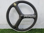 Vintage Specialized Tri Spoke Carbon Rear Wheel 650C Tubular Rim Brake Shimano. Fixed Price $450.00.