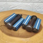 Vtg 1950S Western Flyer 20" Balloon Tire Juvenile Bicycle Pedal Pair Blue/white. Fixed Price $24.95.