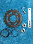 22T Coaster Brake Hub Sprocket Axle Nuts Strap + Cruiser Bicycle Bike Wheel Cog. Fixed Price $19.99.
