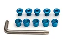 Vuelta Torx Alloy Chainring Bolt Set 8MM Double Blue. Fixed Price $10.00.