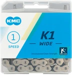 Kmc Kool Wide Chain 1/8" Silver/black 112L - New K710 Model. Fixed Price $28.38.