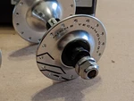 Miche Mozzi Primato Pista 32H High Flange Silver Fixed Hub Set. Fixed Price $150.00.