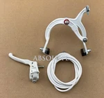 All White Oldschool Bmx Bike Front Brake Lever Cable Caliper Cruiser Bicycle. Fixed Price $30.84.
