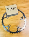 Nos Surly Cr-mo Stainless Steel 46T Chainring 1/8" 110BCD. Fixed Price $69.99.