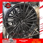 22" Staggered Rayanni RA20 Gloss Black Wheel And Tire Package 5 Lug. Fixed Price $3000.00.
