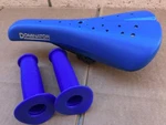 New "old School Bmx" Hard Shell Blue Seat With Grips Gt Dyno Viscount Dominator. Fixed Price $139.50.