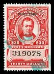 Scott R530 1949 $30.00 Dated Red Documentary Revenue Used Vf Cat $35. Fixed Price $34.99.