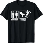 Problem-solved Funny Humor Stick Man T-shirt. Fixed Price $15.99.