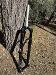 Rockshox Reba Mountain Bike Fork 120MM Lockout Tapered. Fixed Price $220.00.