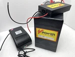 Off Grid Vpower 48 Volt 20 Ah LIFEPO4 Battery Charger Smart Membrane 9X8X5.5". Fixed Price $295.00.