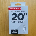 Schwinn 20" Inch Inner Tube 1.75 - 2.125 Rubber For Bicycle Bike Tires Self Seal. Fixed Price $6.00.