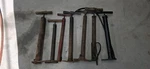 Vintage Hand Air Pump Tire Early Rare Motorcycle Bike Auto Accessory Lot. Fixed Price $149.99.