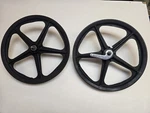 1980S Skyway Tuff Ii Wheels Black 20 1.75" Old School Bmx. Fixed Price $74.95.