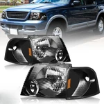 Pair Black Headlights Corner Signal 2002 2003 2004 2005 Ford Explorer. Fixed Price $72.98.