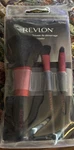 Revlon Makeup Brush Set 92982 Black Red Wooden Handle Natural Hair Round. Fixed Price $13.99.