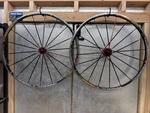 Mavic Ksyrium Es Anniversary Helium 700C Clincher Road Bike Wheelset Red/black. Fixed Price $267.71.