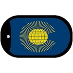 Commonwealth Flag Scroll Metal Novelty Dog Tag Necklace DT-3996. Fixed Price $14.99.