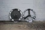 Hed Jet Disc And H3 Carbon Trispoke Wheelset - 700C Clincher. Fixed Price $1000.00.