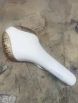 Fizik Antares Saddle K:ium Ti Alloy Rails White With Gold 139MM. Fixed Price $35.00.