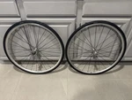 White Industries + Velocity Aerohead Clincher Wheelset 700C 10 Speed Qr. Fixed Price $399.00.