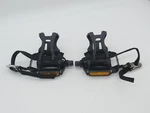 Wellgo Flat Pedals M085 With Toe Straps Bycycle Great Condition !!. Fixed Price $9.99.
