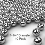 Ten 1-1/4" Inch G500 Utility Grade Carbon Steel Bearing Balls. Fixed Price $27.60.