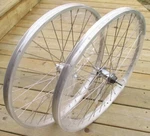 Wheel Pair 26X1.75 559X25 Alloy Silver 36 Bolt On 3/8 Shimano Cb 110MM 12GSS Hd. Fixed Price $164.66.