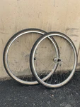 Vintage Araya VX-400 Shimano Exage Hubs 8 Sis Speed 700C Clincher Wheel Set. Fixed Price $222.00.