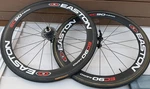 Easton EC90 Aero Carbon 28IN 700C Tubular Road Bike Wheelset W/ Tires Cassette. Fixed Price $469.00.