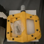 Fooker Yellow Composite Mountain Bike Flat Pedals 9/16 Adjustable Pins. Fixed Price $30.00.