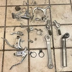 Vintage 1970'S Suntour Superbe CB-3200 Front & Rear Silver Brake Lever With Pads. Fixed Price $33.00.