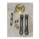 Primo Powerbite 180MM Og Aluminum Crankset W/ Gold Snafu 30T Chainring Sprocket. Fixed Price $125.00.