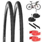 700X25C/28C Bike Tires With Tubes & Rim Strips For Urban Rural Roads. Fixed Price $60.08.
