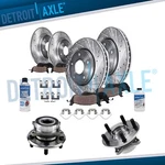 Front & Rear Drilled Rotors Pads Wheel Hub Bearings For 2015-2017 Honda Odyssey. Fixed Price $337.40.