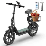 Aovopro Electric W/ Seat, 500W 10.4AH 22MPH Commuter Foldable E-scooter. Fixed Price $419.99.