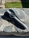 Vintage Schwinn Seat Black Logo White Stripe Bmx Saddle 365G Racing. Fixed Price $149.99.