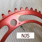 Sugino Mighty Competition Chainring 47T PCD151 1/8 Red Anodized Finish. Fixed Price $173.00.
