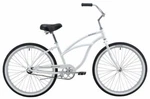 Firmstrong Aluminum 26" Lady's Beach Cruiser Bike Single Speed White. Fixed Price $399.99.