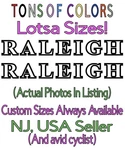Two Raleigh Bikes Outline Onlydie Cut Vinyl Frame Decals Cycling English Bicycle. Fixed Price $12.99.