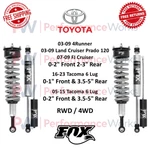 Fox Reservoir & Coil-over Shock Set Front 1" / 2" Rear 3.5-5" For 05-23 Tacoma. Fixed Price $2060.88.