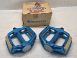 Nos Shimano Dx Bmx Pedals Blue 9/16" PD-MX10. Fixed Price $1095.00.