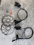 Shimano Deore Hydraulic Disc Brake Lever BL-M615 & Caliper BR-M615 W Rotors. Fixed Price $142.98.