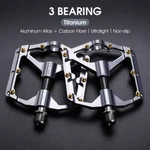 West Biking Carbon Fiber Axle 3 Bearings Mtb Road Bike Bicycle Pedals Titanium. Fixed Price $29.67.