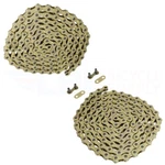 (2)TWO Kmc Bicycle Chains 1/2X1/8X112 1/SPEED Gold, Bike Chain, Easy To Use. Fixed Price $27.89.