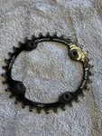 Wolf Tooth Powertrac Elliptical 4-BOLT , 104BCD Oval Chainring 34T. Fixed Price $69.00.