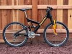 1998 Cannondale Super V 1000 Fr 26" Mountain Bike Headshok Moto Fork Coda 18". Fixed Price $360.00.