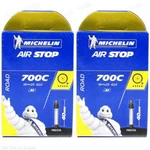 Two (2) Pack Michelin Airstop 700X18-23-25 40MM Presta Valve Pv Road Bike Tube. Fixed Price $11.95.