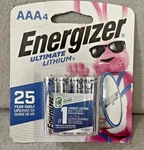 Energizer Ultimate Lithium Aaa Batteries 4 Pack Triple New Exp. 12/2050 25YR. Fixed Price $17.95.