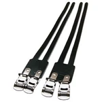 Soma Classic Leather Double Toe Straps - Black Genuine With Chrome. Fixed Price $39.99.