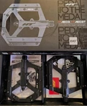 Ht AE03 Evo+ Platform Bicycle Pedals Chromoly Stealth Black Open Package. Fixed Price $114.95.